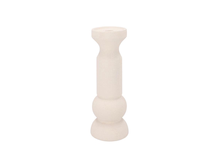 <h4>Florence White Candle Holder 11x11x29cm</h4>