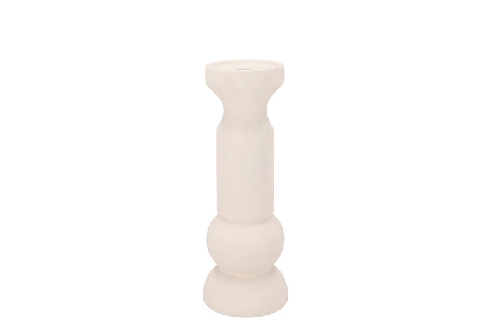 <h4>Florence White Candle Holder 11x11x29cm</h4>