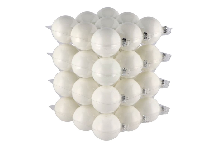 <h4>Glass Ball Shiny White 57mm P/36</h4>