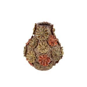 Riva Wild Brown Vase Flower Allover 26x26x28cm