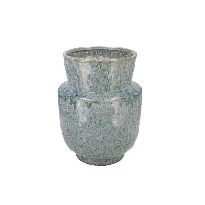 <h4>Iron Stone Blue Vase 24x24x31cm</h4>