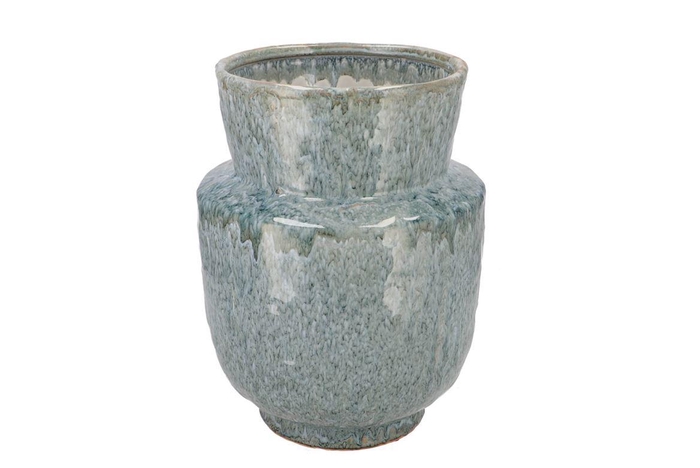 Iron Stone Blue Vase 24x24x31cm
