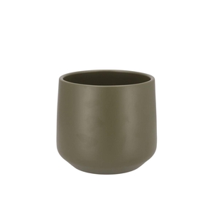 Ceramic Capers Green Matt Pot Berlin 13cm