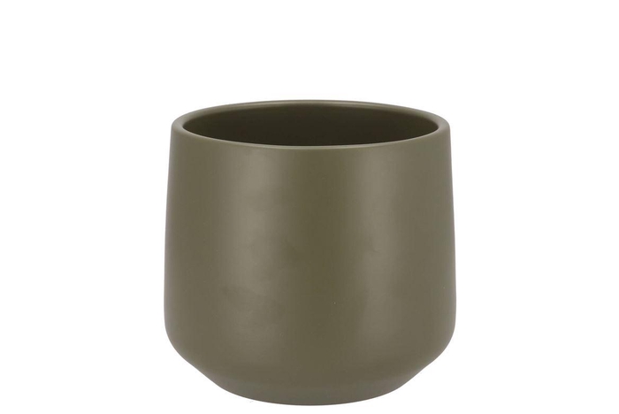 <h4>Ceramic Capers Green Matt Pot Berlin 13cm</h4>