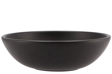 <h4>Vinci Matt Black Bowl Low 30x9cm</h4>