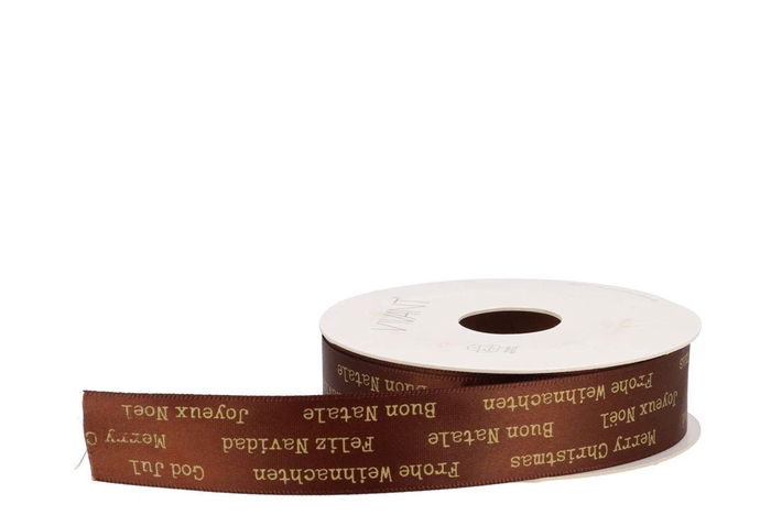 <h4>Ribbon Festive Dark Brown 15mx25mm Nm</h4>