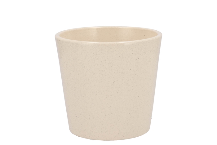 Ceramic Orchid Pot Beige Stone 13,5cm