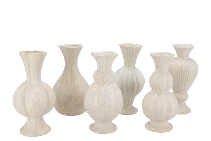 <h4>Maysa Off-white Mix Vase Ass 11x11x22cm</h4>