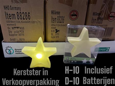 <h4>Kerstster Met Lichtje</h4>