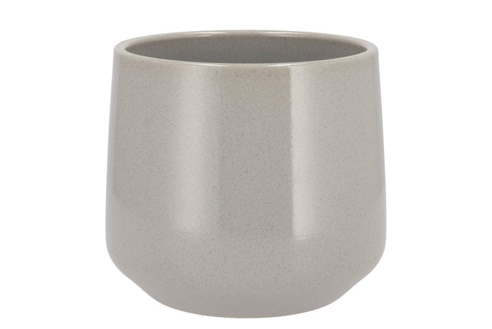 <h4>Ceramic Grey Stone Pot Berlin 18cm</h4>