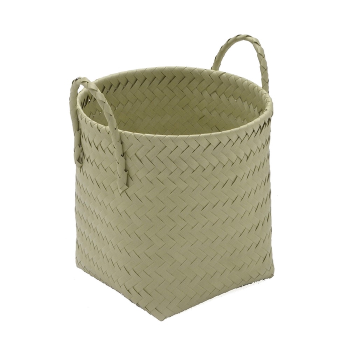 <h4>CESTA DECORATIVA REDONDA M VERDE CLARO 636-062</h4>