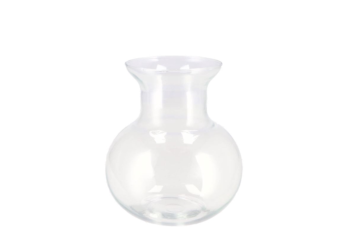 <h4>Mira Clear Glass Cone Neck Sphere Vase 16x16x17cm</h4>