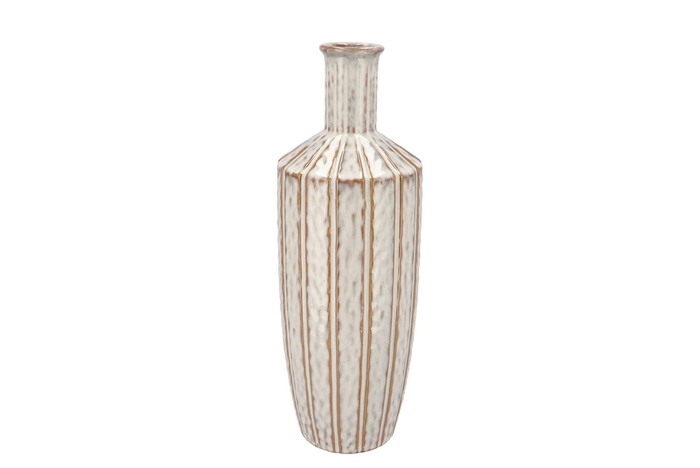 Sifan White Vase Long 15x15x41cm Nm