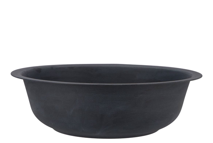 Zinc Bowl Matt Black 36x11cm