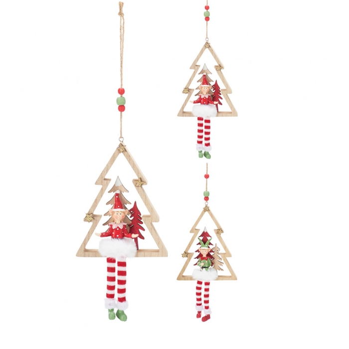 <h4>Kerst Deco hanger elf 12*3*35cm ass.</h4>