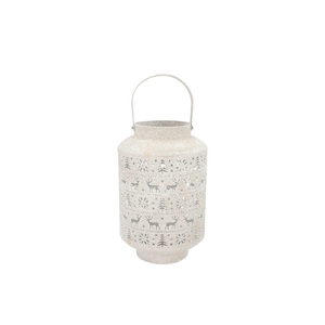 Kaya White Lantern X-mas Metal 21x33cm