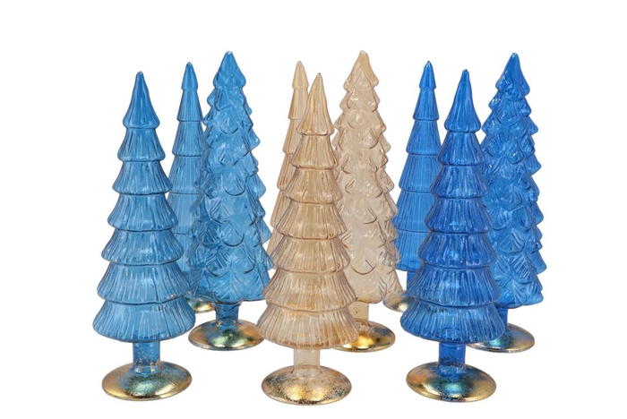 <h4>Twinkle Blue Glass Tree Metallic Ass 9x30cm Nm</h4>