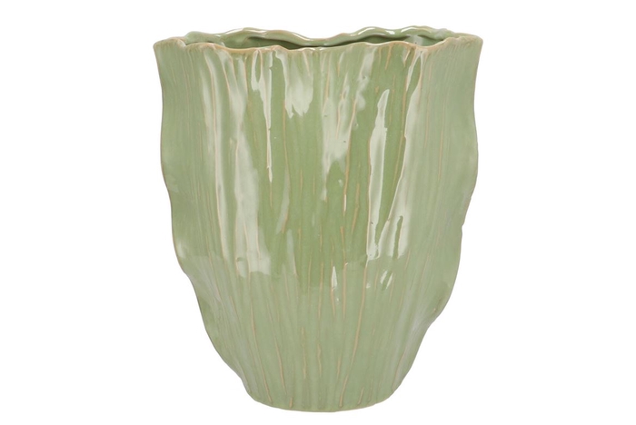 <h4>Lima Pistache Vase Oval Double 30x17x36cm</h4>