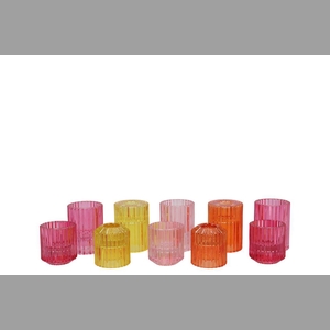 Bicolore Dutch Orange Mix Candle H Ass S/2 6x7cm Nm