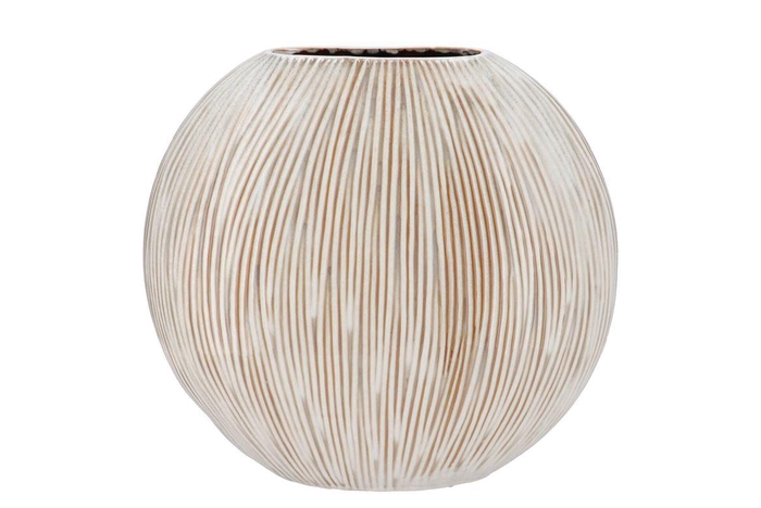 <h4>Sifan White Vase Oval 41x16x39cm</h4>