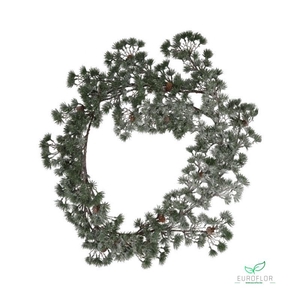 GARLAND CEDER GREEN AND WHITE 180CM