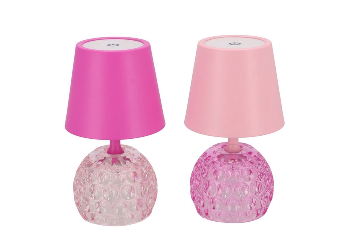 <h4>Luce Jolly Pink Glass Globe Led Ass 11x11x20cm</h4>