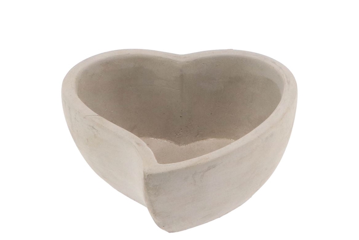 Concrete Bowl Heart 14x6cm