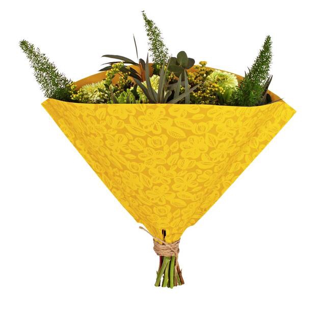<h4>Hoes 35x35cm Angelo 80gr kraft Flower Field geel 500/doos</h4>