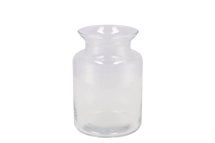 <h4>Glass Milk Can Vase Heavy 14x20cm</h4>