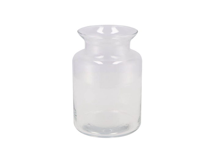 <h4>Glass Milk Bottle Vase Heavy 14x20cm</h4>