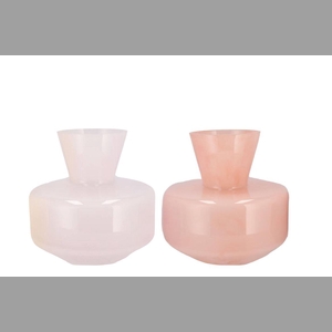 Beau Dutch Pink Mix Cone Neck Sphere Vase Ass 21x20cm