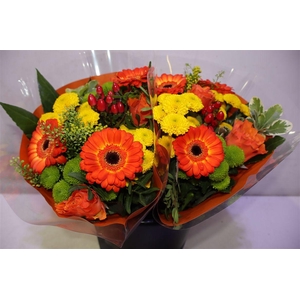Boeket Biedermeier Geel/oranje