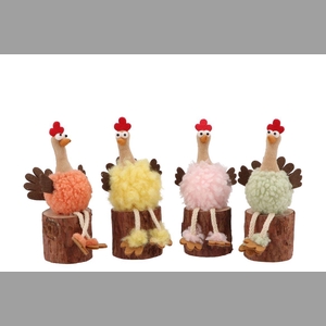 Easter Fluffy Chicken Color Ass P/1 18cm Nm