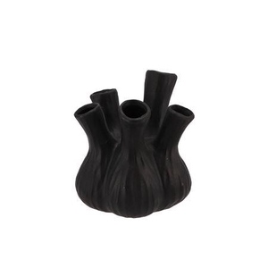 Aglio Matt Black Vase 17x20cm