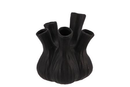 <h4>Aglio Matt Black Vase 17x20cm</h4>