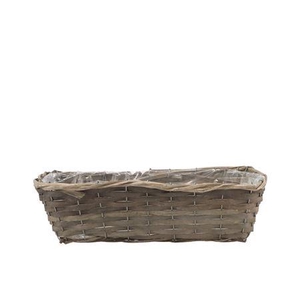 Wicker Basket Rectangle Grey 40x16x12cm