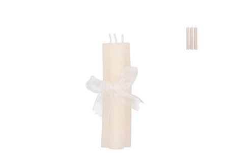 <h4>Candle Frosty Taper Ivory Mix 2x15cm</h4>