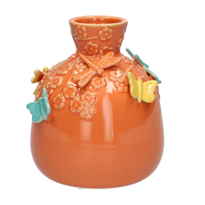 <h4>Keramiek Exclusief Dragonfly flesvaas d05/14*16cm</h4>