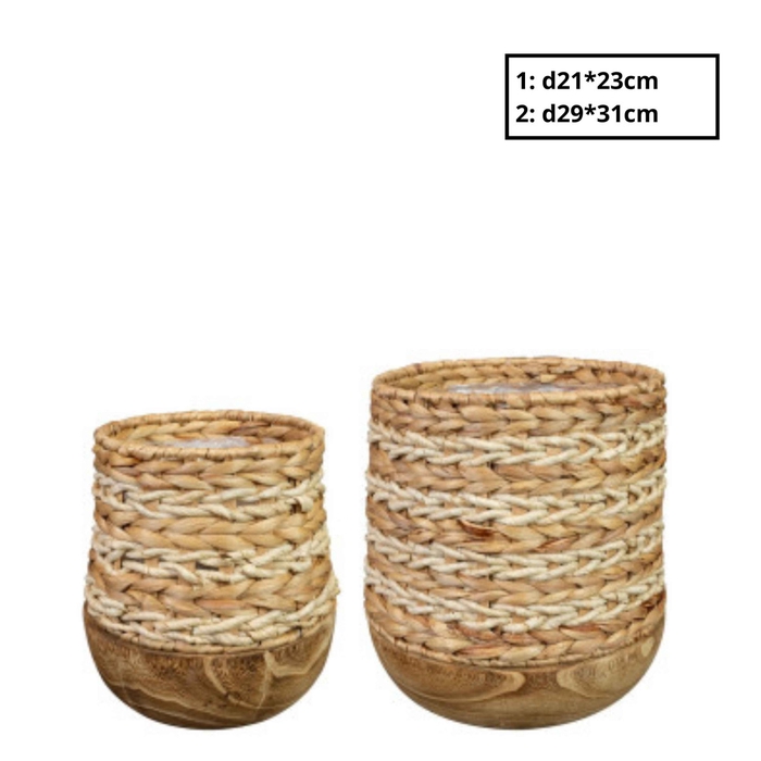 <h4>Basket sets Diede vase S/2 d29*31cm</h4>