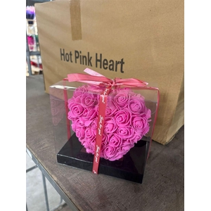 Deco Heart Hotpink 14cm
