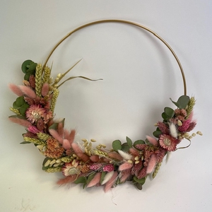 Ring 30cm roze droog