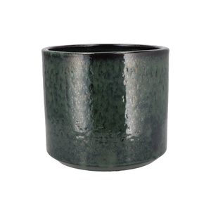 Javea Cilinder Pot Glazed Green 24x21cm