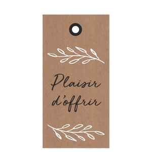 Labels Card 5*10cm x20 Plaisir offrir