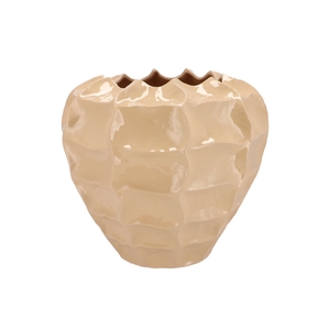 Lima Beige Vase Carve 36x36x33cm