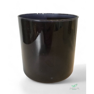 GLAS CYLINDER BLACK 11*11CM