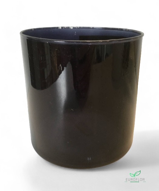 GLAS CYLINDER BLACK 11*11CM
