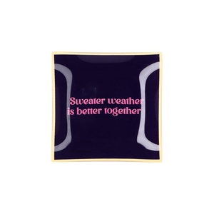 Plate Square Sweater Weather 18x18x2cm