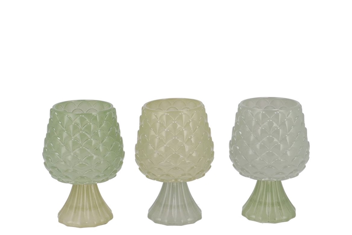 Jazz Nordic Green T-light Pinecone Ass 9x13cm
