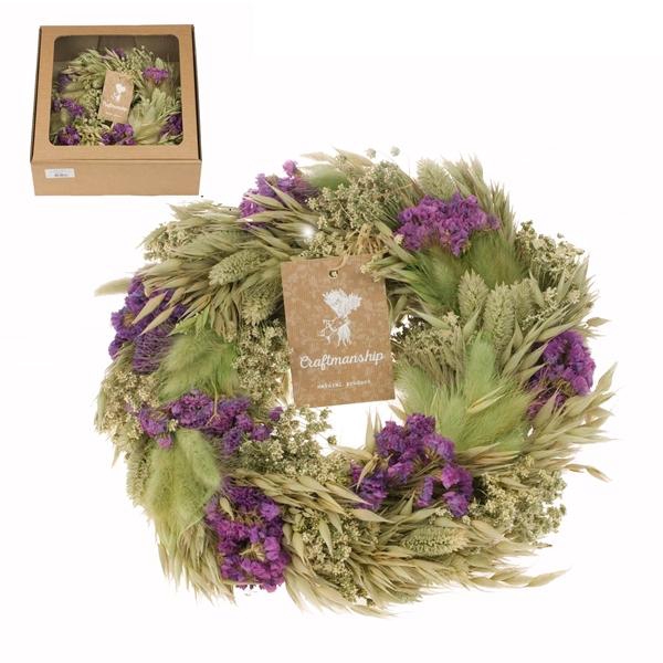 <h4>Wreath Janice 30cm Natural Pink</h4>