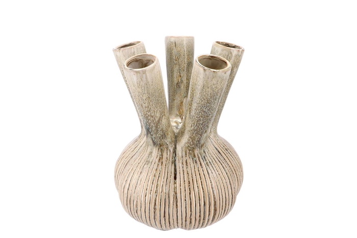 <h4>Aglio Straight Green Vase Active Glaze 19x19x25cm Nm</h4>